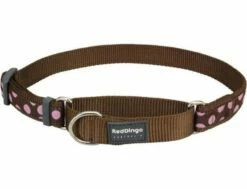 Red Dingo Pink Spots Brown Large Schlupfhalsband 41 - 62 Cm
