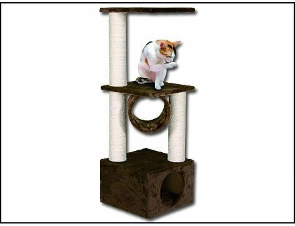 Kratzbaum Tamara Braun 103 Cm 1 Kratzbaum Tamara Braun 103 Cm