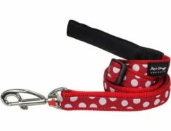Red Dingo White Spots Red Hundeleine 25 Mm X 1,8 M Large