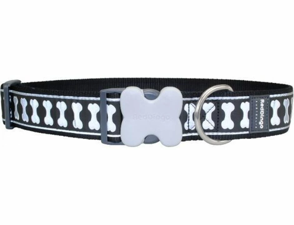 Red Dingo Reflective Black Giant Long Hundehalsband 1 Red Dingo Reflective Black Giant Long Hundehalsband