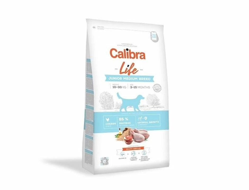 Calibra Dog Life Junior Medium Breed Chicken 12kg 1 Calibra Dog Life Junior Medium Breed Chicken 12kg