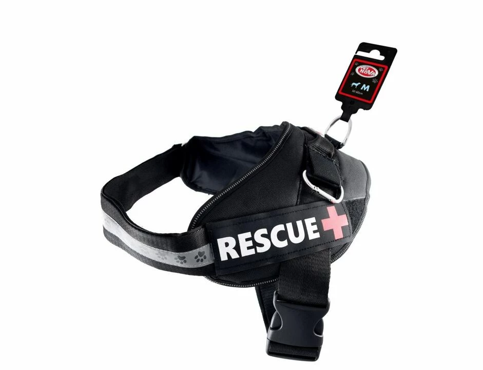 Hundegeschirr Rescue XL Schwarz 1 Hundegeschirr Rescue XL Schwarz