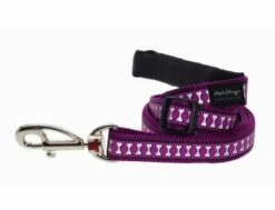 Red Dingo Reflective Purple Hundeleine 25 Mm X 1,8 M Large