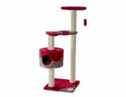 Kratzbaum Fisch - Sauerkirsche/grau