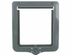 Trixie 4-Wege Freilauftür XXL Mit Tunnel Grau