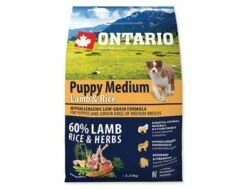 ONTARIO Puppy Medium Lamb & Rice 2,25kg