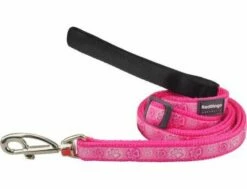 Red Dingo Paw Impressions Hot Pink Hundeleine 20 Mm X 1,8 M Medium