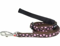 Red Dingo Pink Spots Brown Hundeleine 20 Mm X 1,8 M Medium