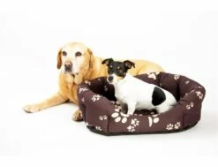 Hundebett Pfote Braun/beige 70 Cm
