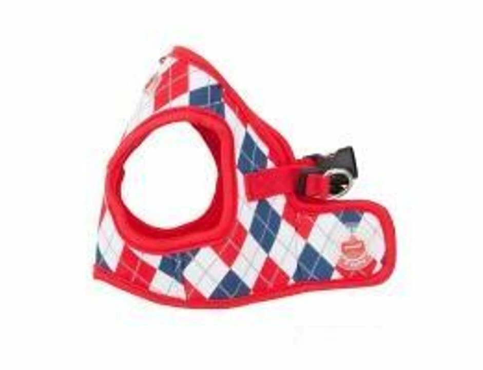 Hundegeschirr Puppia Argyle Harness B - Red 1 Hundegeschirr Puppia Argyle Harness B - Red