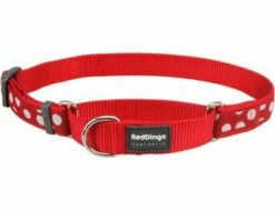 Red Dingo White Spots On Red Large Schlupfhalsband