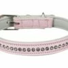 Trixie Active Comfort Halsband Mit Strass Weiss 20-24cm/12mm Rosa