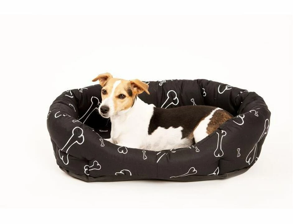 Hundebett Knochen Schwarz/weiße 70 Cm 1 Hundebett Knochen Schwarz/weiße 70 Cm
