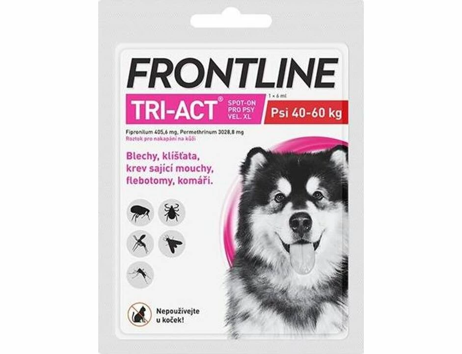 Frontline TRI-ACT Spot-on Dog XL A.u.v. Sol 1 X 6ml 1 Frontline TRI-ACT Spot-on Dog XL A.u.v. Sol 1 X 6ml