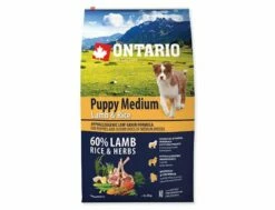 ONTARIO Puppy Medium Lamb & Rice 6,5kg