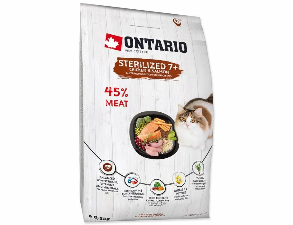 Ontario Katze Sterilised 7+ 6,5 Kg 1 Ontario Katze Sterilised 7+ 6,5 Kg