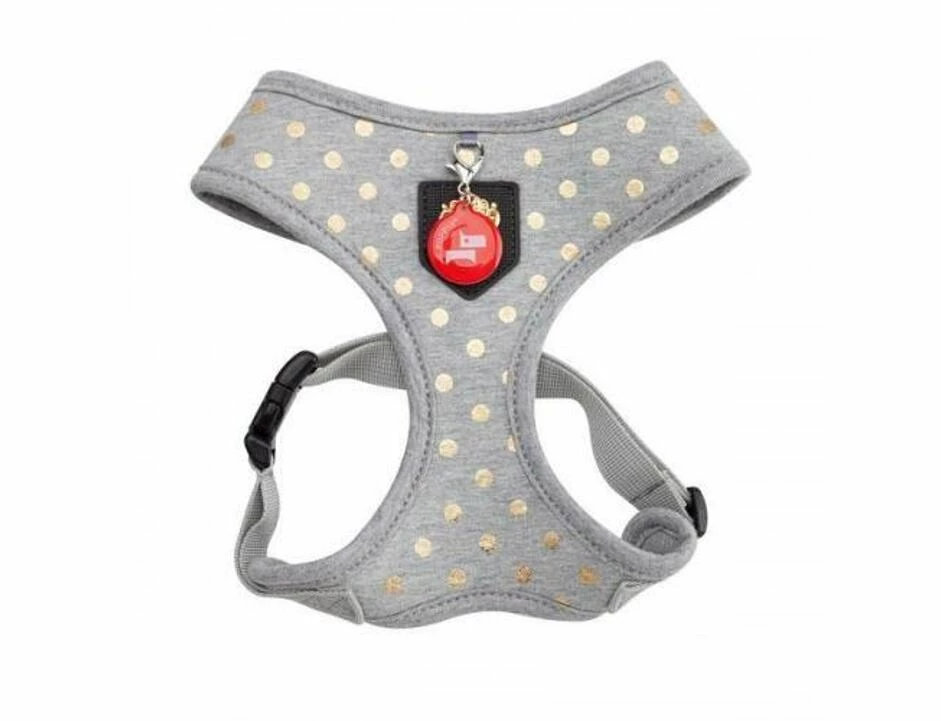 Puppia Hundegeschirr Modern Dotty Harness A - Grey 1 Puppia Hundegeschirr Modern Dotty Harness A - Grey