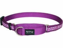 Red Dingo Reflective Purple Large Schlupfhalsband