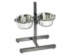 Edelstahlständer + Schüssel 2x 4l