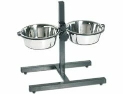 Edelstahlständer + Schüssel 2x 2l