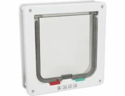 Flamingo Tür Für Katzen Mit 4 Positionen Weiss