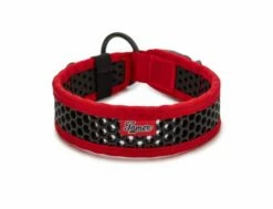 Tamer Softy Halsband - Breite 3,8 Cm - 45-51 Cm - Rot Und Schwarz