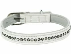 Trixie Active Comfort Kožený Obojek S Kamínky - Bílá S