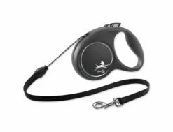 Leine FLEXI Schwarz Designkabel Schwarz M -5 M (1St.)