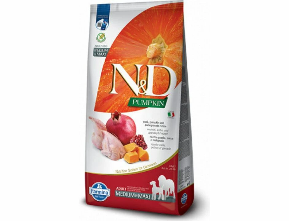 N&D Pumpkin DOG Adult M/L Wachtel & Granatapfel 12 Kg 1 N&D Pumpkin DOG Adult M/L Wachtel & Granatapfel 12 Kg