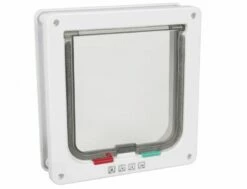 Flamingo Katzen Tür Für Grosse Katzen 4-WAY Weiss