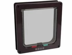 Flamingo Katzen Tür Für Grosse Katzen 4-WAY Braun