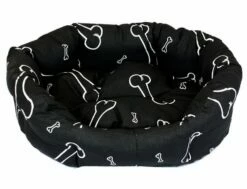 Hundebett Knochen Schwarz/weiße 45 Cm