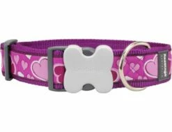 Red Dingo Breezy Love Purple Giant Short Hundehalsband 37 - 55 Cm