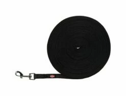 Trixie Schleppleine, Gummiert Schwarz 15m/15mm